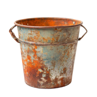 Rusty bucket evokes nostalgia and simplicity from everyday life, Rusty Bucket - A Symbol Nostalgia and Simplicity, Transparent background png