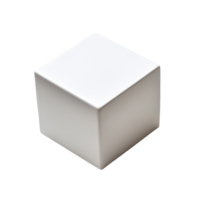 Square white object isolated on clean background with soft shadows enhancing its geometric shape and texture, Square isolated on Transparent background png