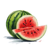 Fresh watermelon on Transparent background showcasing vibrant colors and juicy texture, watermelon isolated background png