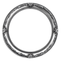 Vintage silver frame against a Transparent background perfect for elegant decoration or artwork display, Vintage silver frame on png