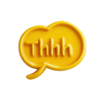 Creative yellow speech bubble showing the word think inviting reflection and dialogue in any setting, yellow speech bubble with the word think in it, Transparent background png