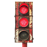 Creative repurpose of rustic red traffic signal in an urban decor setting, Rustic Red Traffic Signal A Creative Repurpose, Transparent background png
