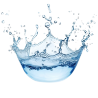 Clean water splashing dramatically in mid-air against a pure Transparent background, Splash clean water onisolated on background png