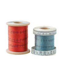 Colorful spools of thread and measuring tape on a Transparent background for sewing and crafting projects, Spools Thread and Tape Measure, background png