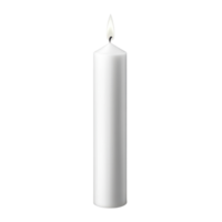 Elegant white candles of various heights isolated against a pristine Transparent background, White candle, small to tall, isolated on png