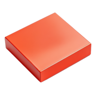 Bright red square box isolated on Transparent background for various uses and contexts in design and packaging, Square isolated on background png