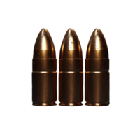 Stack of bronze ammunition bullets arranged on a dark surface with dramatic lighting, Stack bronze ammo 9mm Bullet png