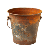 Rusty bucket evokes memories of simplicity and nostalgia in everyday life, Rusty Bucket - A Symbol Nostalgia and Simplicity, Transparent background png