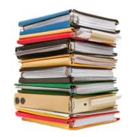 Stack of organized document files on a Transparent background ready for filing or storage in an office setting, Stack Documents , Files, background png