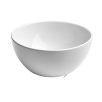 White bowl on a Transparent background showcasing minimalist design and elegant simplicity, White bowl isolated on background png