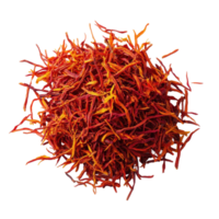 Saffron threads in vibrant hues arranged on a clean Transparent background for culinary and medicinal use, Saffron isolated on background png