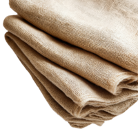 Quality beige burlap fabric bundle perfect for crafting, DIY projects, and home decor needs, This is a bundle beige burlap fabric with visible texture displayed on a plain Transparent background png