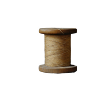 Spool of thread and needle resting on a rustic wooden table in a dimly lit room, Spool Thread and Needle png