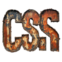 Rusty sign displaying cost in white paint on weathered, peeling metal surface, rusty sign with the word cost painted on it, Transparent background png