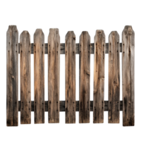 Rustic wooden fence on Transparent background suitable for various design applications and themes, Rustic Wooden Fence Isolated on png