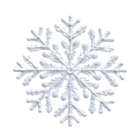 Intricate white artificial snowflake isolated on clean Transparent background suitable for winter decoration, White Artificial Snowflake isolated on background png