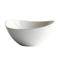Elegant white bowl isolated on a clean Transparent background suitable for various culinary presentations, white bowlisolated on background png