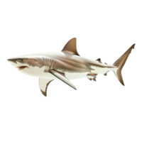 Realistic shark object on a Transparent background design and isolated display, background shark object on isolatedisolated on background png