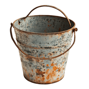 rostig hink framkallar känslor av nostalgi och enkelhet i varje dag liv upplevelser, rostig hink - en symbol nostalgi och enkelhet, transparent bakgrund png