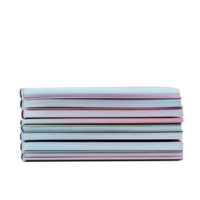 Stacked magazines resting on a soft pink surface with a white backdrop showcasing modern design aesthetics, stack magazines on a pink surface, Transparent background, background png