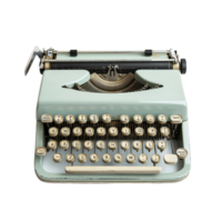 Vintage typewriter with classic keys on a clean Transparent background highlighting retro design elements, Vintage typewriter on png