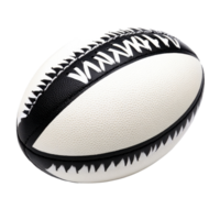 Rugby ball displayed on a Transparent background showcasing its unique design and texture for sports enthusiasts, Rugby ball isolated on png