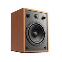 Glossy brown and black speaker isolated on Transparent background showcasing modern design and sound technology, speaker isolated on aisolated on background png