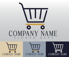 A sleek and simple shopping trolley design. vector