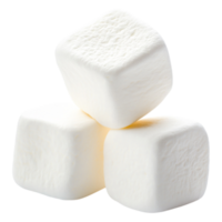 Three Soft Marshmallow Cubes Stacked on Top of Each Other png