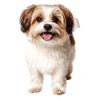 Cute Small Dog with Fluffy Fur and Adorable Expression png
