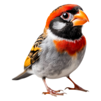 Vibrant Colorful Bird Standing on Ground with Bright Feather Patterns png