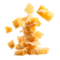 Raw Triangular Pasta Pieces Falling on a png
