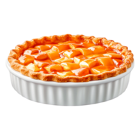 Freshly Baked Peach Pie in Flaky Crust on png