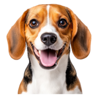 Happy Beagle Puppy With Joyful Expression and Bright Eyes png