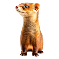 Cute and Curious Weasel Looking Upwards in a Bright Setting png