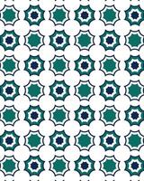 Flower pattern design in the shape of a spider's web in green and navy blue. vector