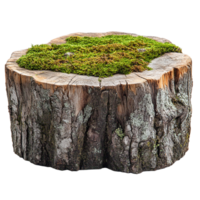 Weathered tree stump with lush moss symbolizing time and the quiet transformation of natures aged remnants png