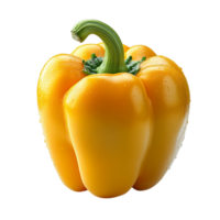 singolo d'oro giallo campana Pepe con un' paffuto e liscio superficie brilla sotto il leggero fabbricazione esso un' saporito croccante e versatile verdura Usato nel molti delizioso piatti png