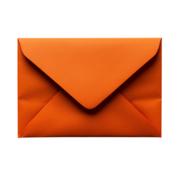 Neatly folded orange envelope with a sleek design symbolizing communication and the simple elegance of written messages png