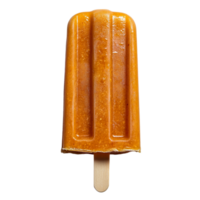 Frozen caramel popsicle with a smooth texture symbolizing refreshment and the sweet indulgence of icy summer treats png