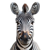 Zebra with bold black and white stripes standing as a symbol of natures striking patterns and uniqueness png