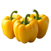 Cluster of yellow bell peppers with a glossy surface symbolizing nutrition vibrancy and the crisp refreshing taste that enhances meals with natural goodness png