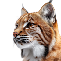 Wild bobcat with sharp features highlights agility and the stealth of predators png