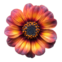 Vibrant multicolored flower with intricate petals symbolizing beauty nature and the mesmerizing patterns found in botanical blooms of various species png