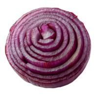 Sliced red onion with tightly layered rings and a deep purple hue displaying freshness sharp aroma and the essential culinary versatility of this widely used vegetable png
