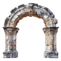 Ancient stone archway with intricate carvings symbolizing history architecture and the timeless beauty of classical ruins and grand historical structures png