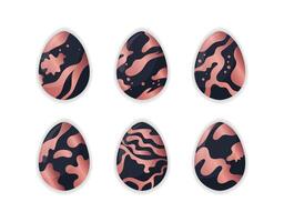 Modern Abstract Easter Egg Set vector