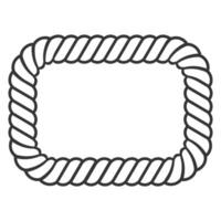 Rectangular rope frame border, Cord thread cable twine frame vector