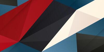 Abstract fractal 3D background with red, blue, white, and black color. vector