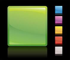 a square green button with four different colors vector